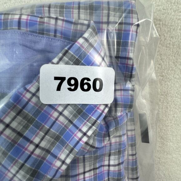 Ralph Lauren Shirt Men XL Blue Plaid COTTON STRETCH Button Down Pony Long sleeve - Picture 12 of 12